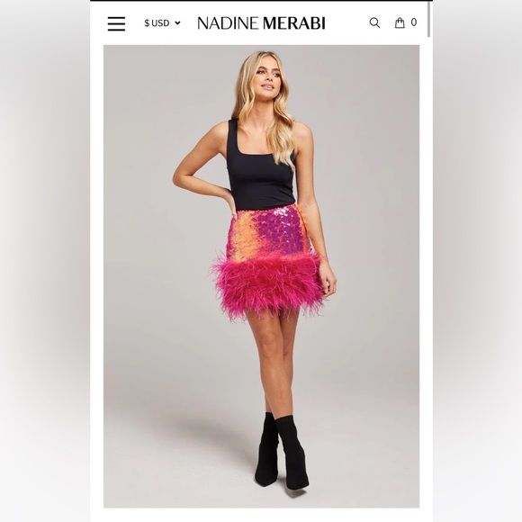 NADINE MERABI Dresses & Skirts - Nadine Merabi ROXY PINK SKIRT